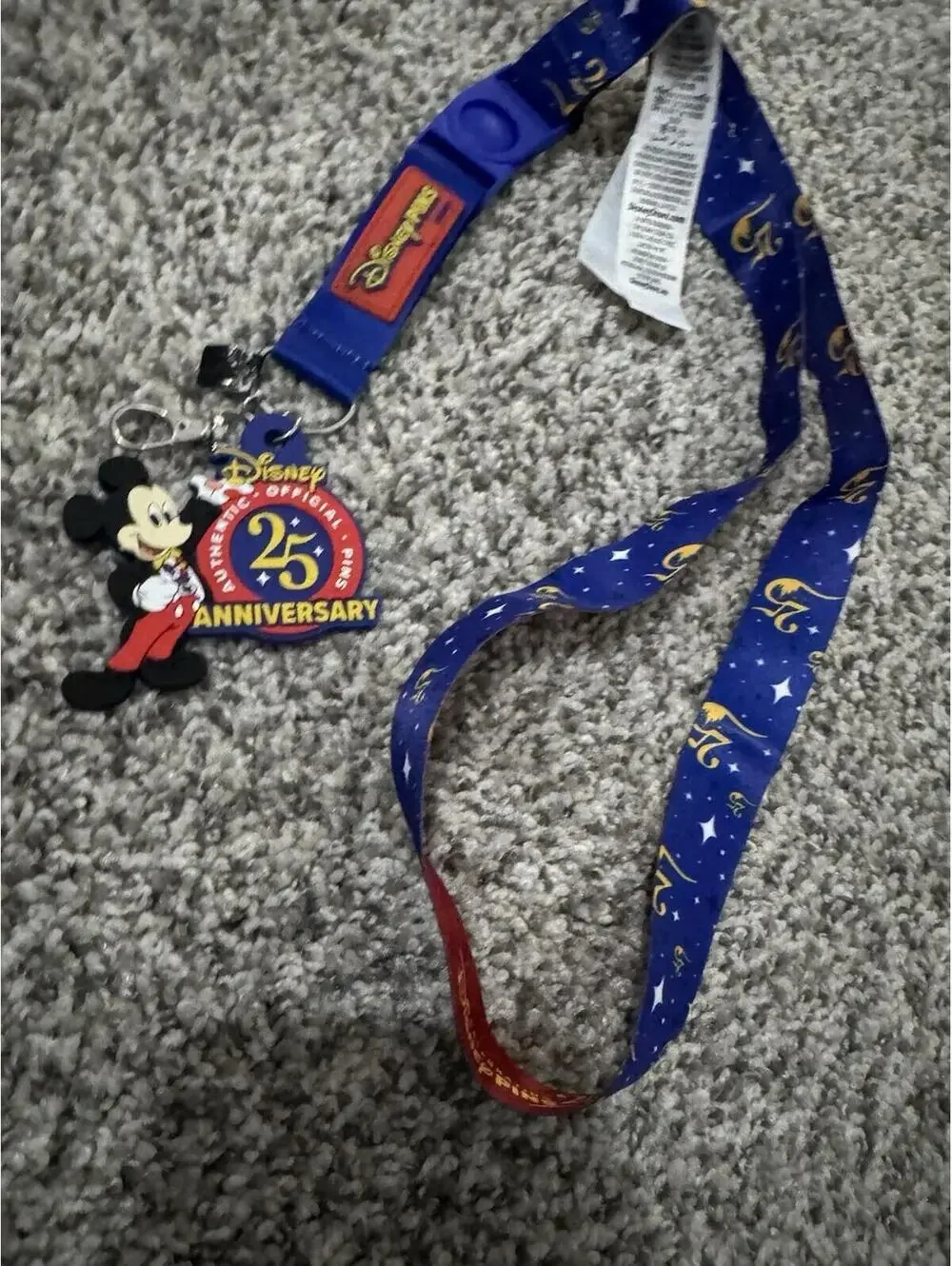 2025 Disney Parks 25th Anniversary Pin Trading Official Logo Lanyard